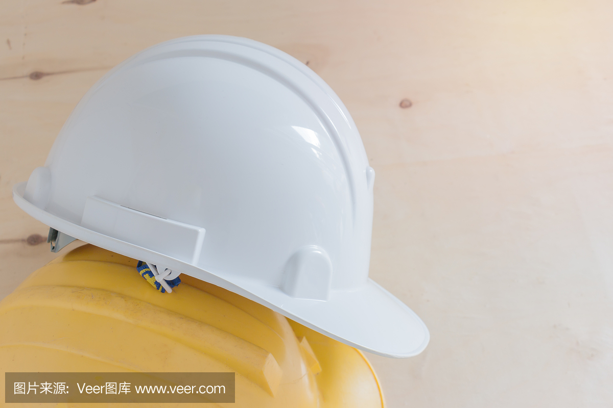 工程師或工人安全工程專(zhuān)用的白色、黃色硬質(zhì)安全帽